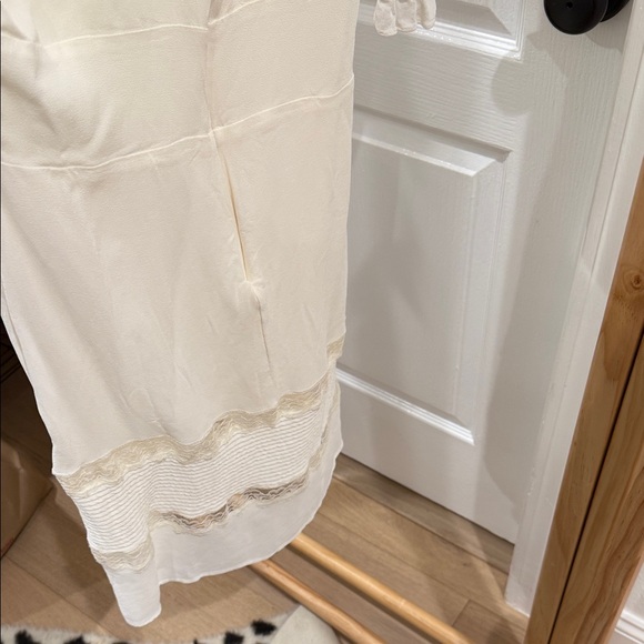 Reformation Ivory Buttoned V-Neck Dress - Picture 4 of 4